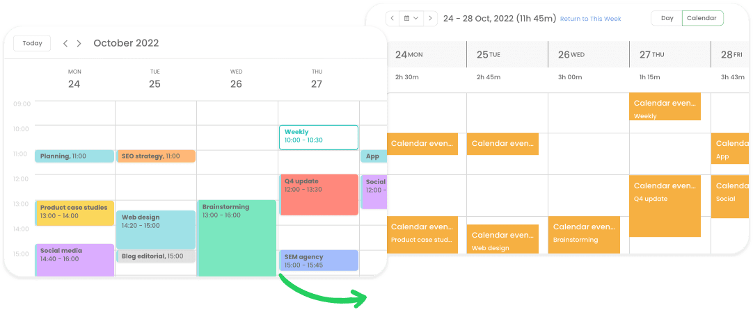 google calendar time tracking timecamp